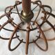 Cage shape wall lamp in rattan