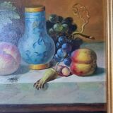 Original oil on canvas signed by Antonio De Giovan, classical still life.