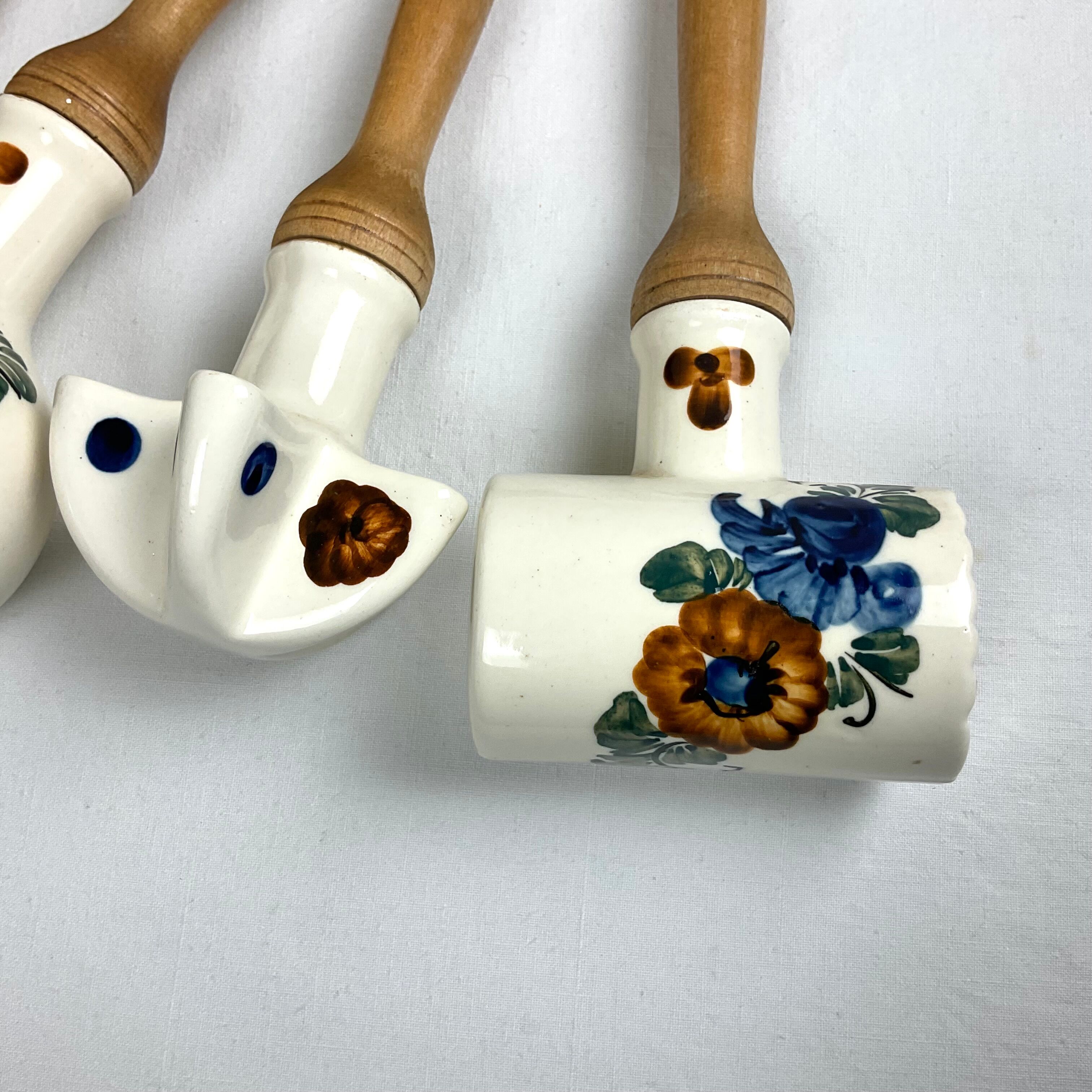 Vintage wood and ceramic kitchen utensils