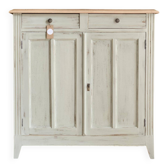 Buffet parisien vintage patiné en bois massif | Léonie