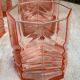 Art Deco Pink Glass Whiskey Glasses
