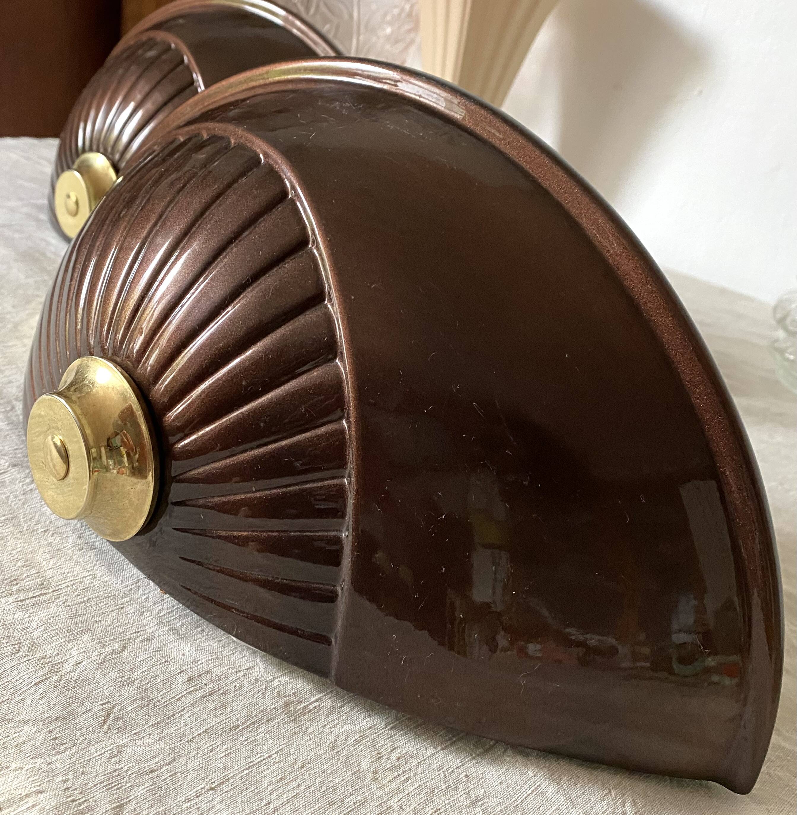 Robert de Schuytener vintage ceramic wall lights