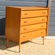 Light oak chest of drawers with 4 drawers from the 1960s.
