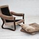 1970s, pair of Danish lounge chairs, original very good condition, corduroy.