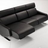 Black leather Steiner sofa