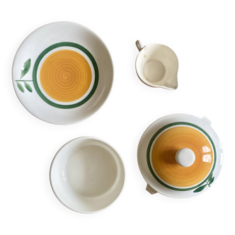 Set of 4 vintage serving dishes model Ascoli de Gien