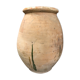Yellow glazed terracotta garden jar
