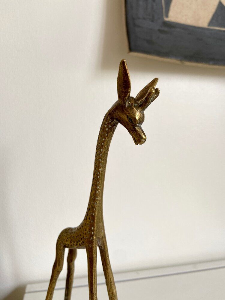 Golden brass giraffe