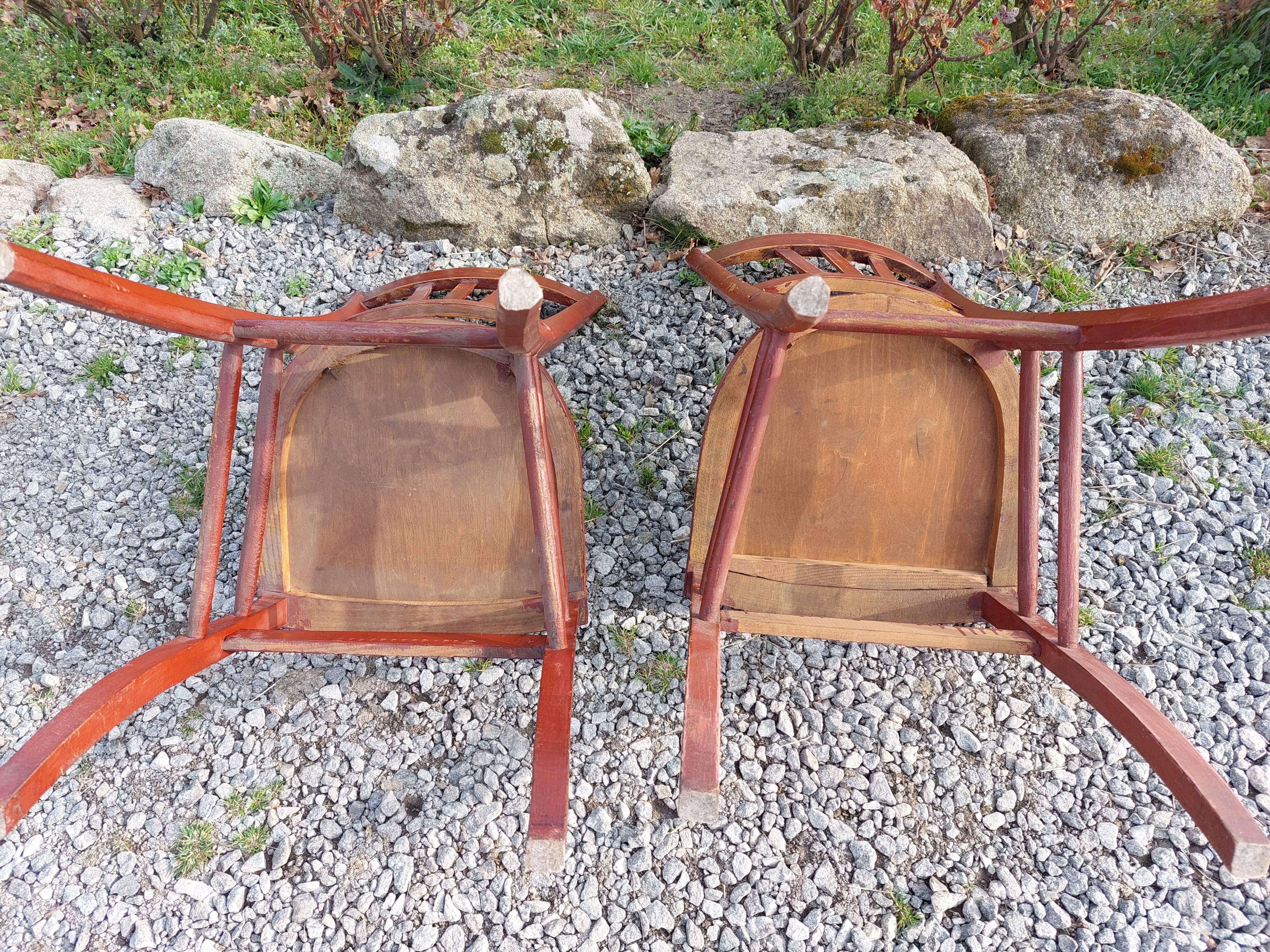 Bistro chairs with patterns