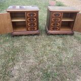 Paire de tables de chevet ancien