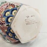 Delft potiche vase polychrome parakeets decoration