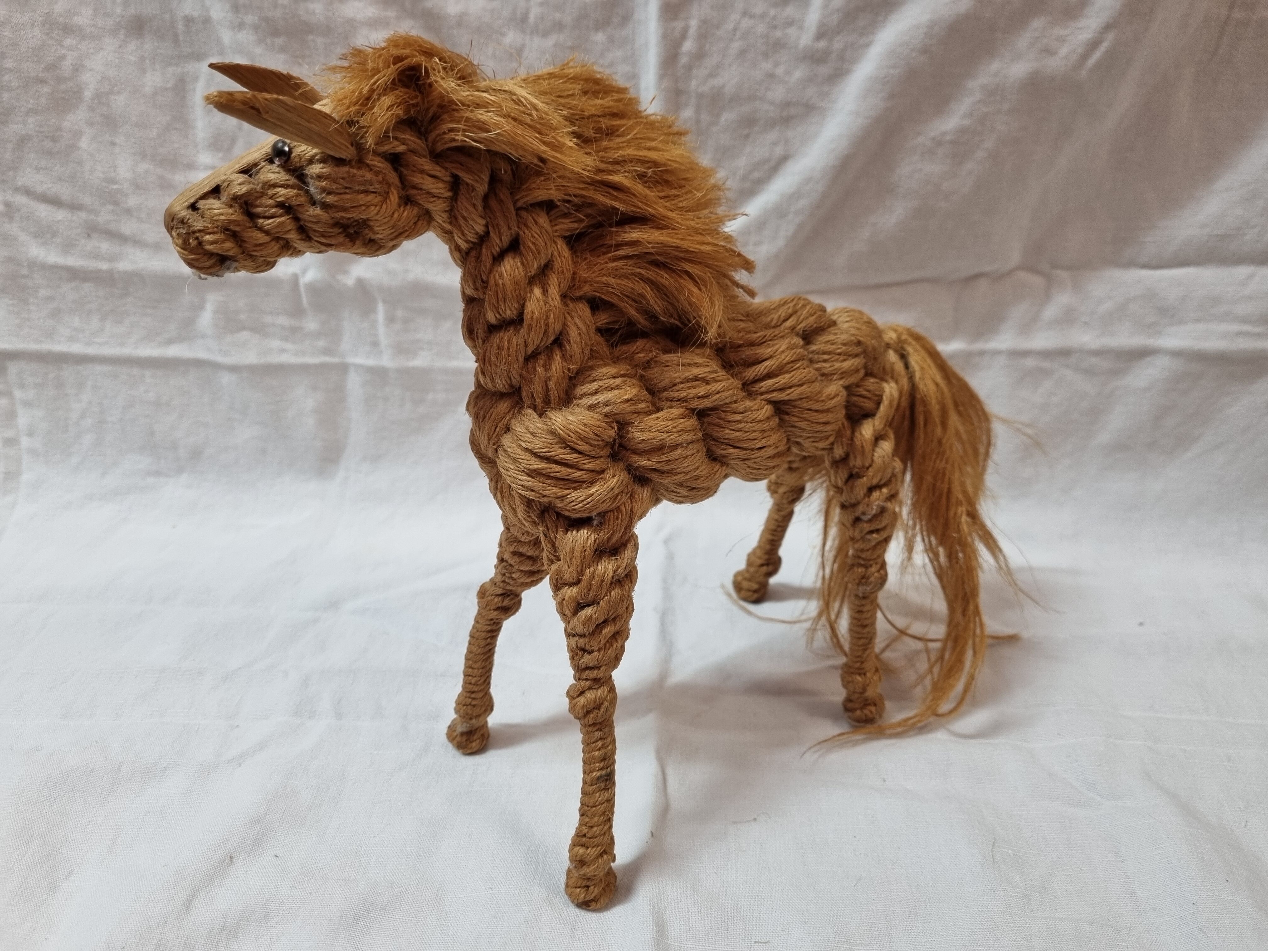 Braided Rope Horse by Kay Bojesen and Jorgen Bloch, 1960