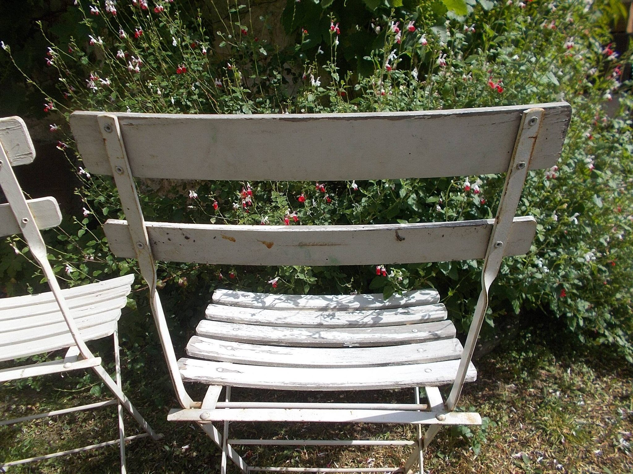Set of 3 folding garden chairs