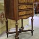 Commode travailleuse marquetée époque Napoléon III à abattant avec miroir