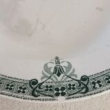 3 assiettes terre de fer Digoin Sarreguemines style Art nouveau