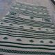 Kilim white and green handmade woollen carpet