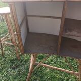 Bar en rotin vintage
