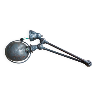 Lampe d'atelier Jieldé grise, 2 bras, fonctionnelle