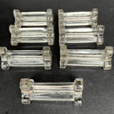 Set of 7 glass knife holders