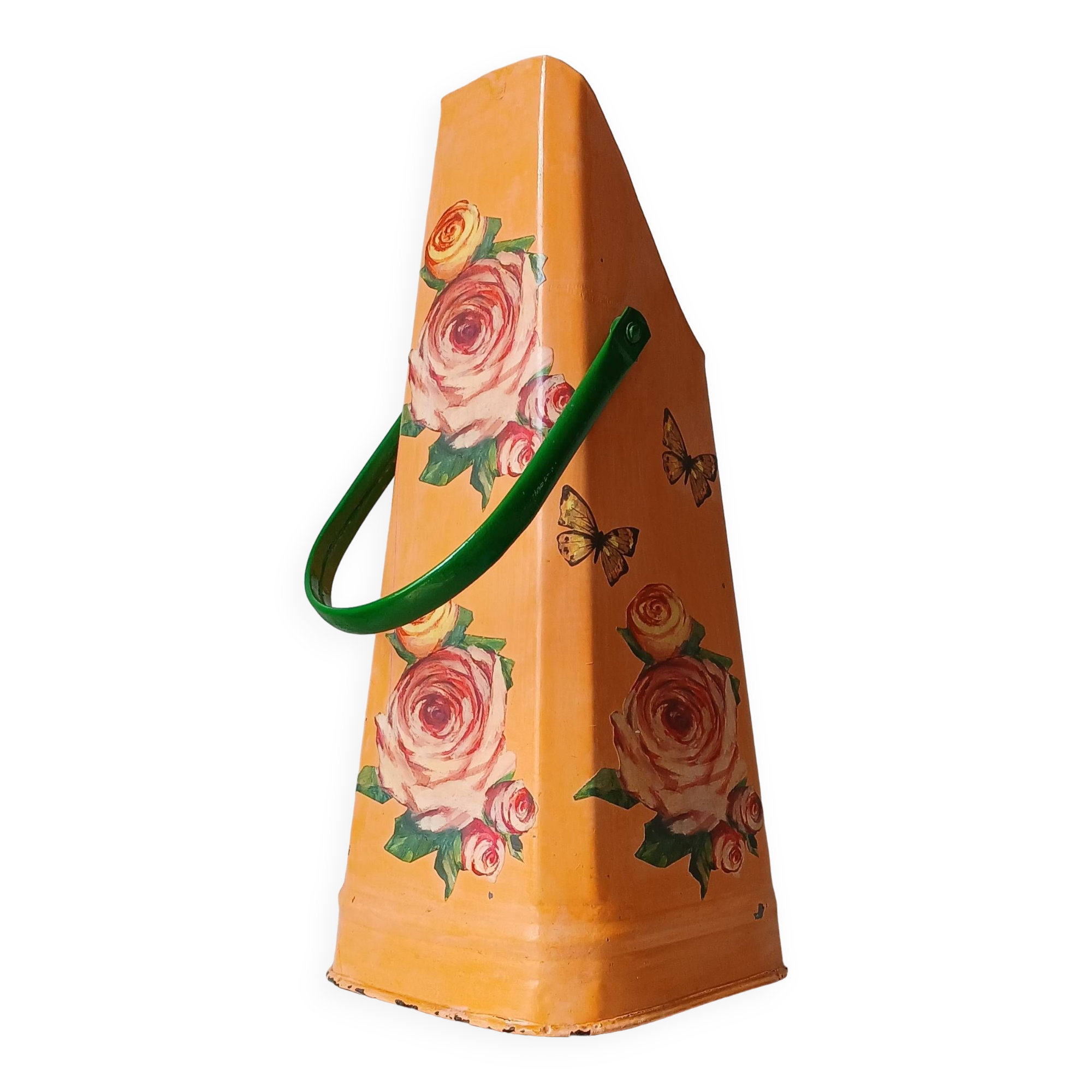 Painted zinc coal bucket