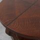 Art Deco Oak Side Table with Sculptural Base and Geometric Top, Belgium ca.
