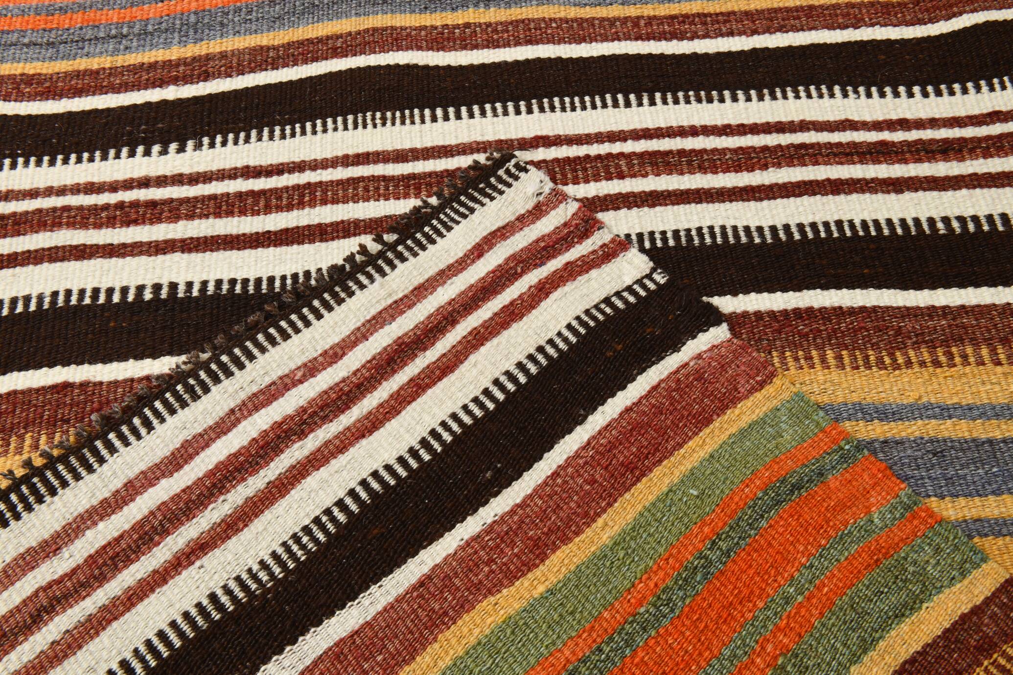 7x14 Wool Runner Rug, Long Wide Rug, 212x438Cm Rare Size Rug,Turkish Runner