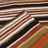 7x14 Wool Runner Rug, Long Wide Rug, 212x438Cm Rare Size Rug,Turkish Runner