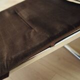 Fauteuil en velours marron, design danois, années 1970, production : Danemark