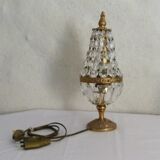 Crystal and brass lamp
