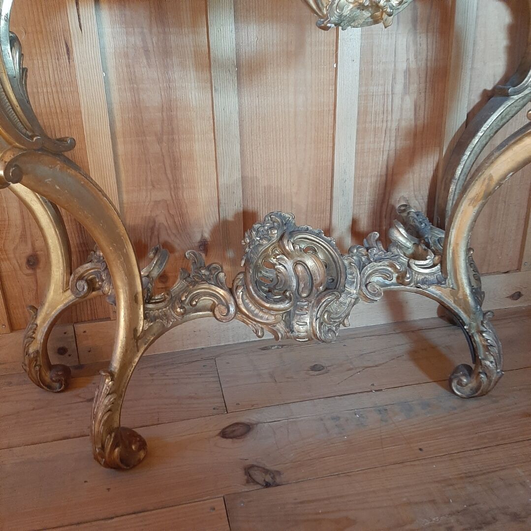 Console bois doré époque Louis XV