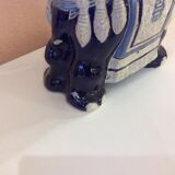 Blue ceramic elephant