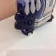 Blue ceramic elephant