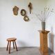 Pine stool assigned to Charlotte Perriand for Les Arcs.
