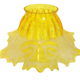 Lamp - foot in weighted brass Swungeneck adjustable with its acid-engraved crystal lampshade