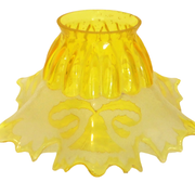 Lamp - foot in weighted brass Swungeneck adjustable with its acid-engraved crystal lampshade