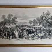 Original framed engraving of the nineteenth after Hippolyte Lalaisse, Cluny Stallion Fair
