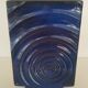 Vase Steuler de Cari Zalloni • 20 cm • Bleu émaillé • Spirale/Tourbillon