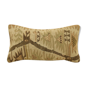 Housse de coussin vintage kilim 20x40 cm