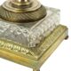 Lampe de table Empire en cristal taillé motif diamant et bronze doré