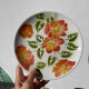 8 Moulin des Loups flower-patterned dinner plates