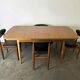 1960/70s Schreiber Mid-Century extending dining table 4 matching dining cha
