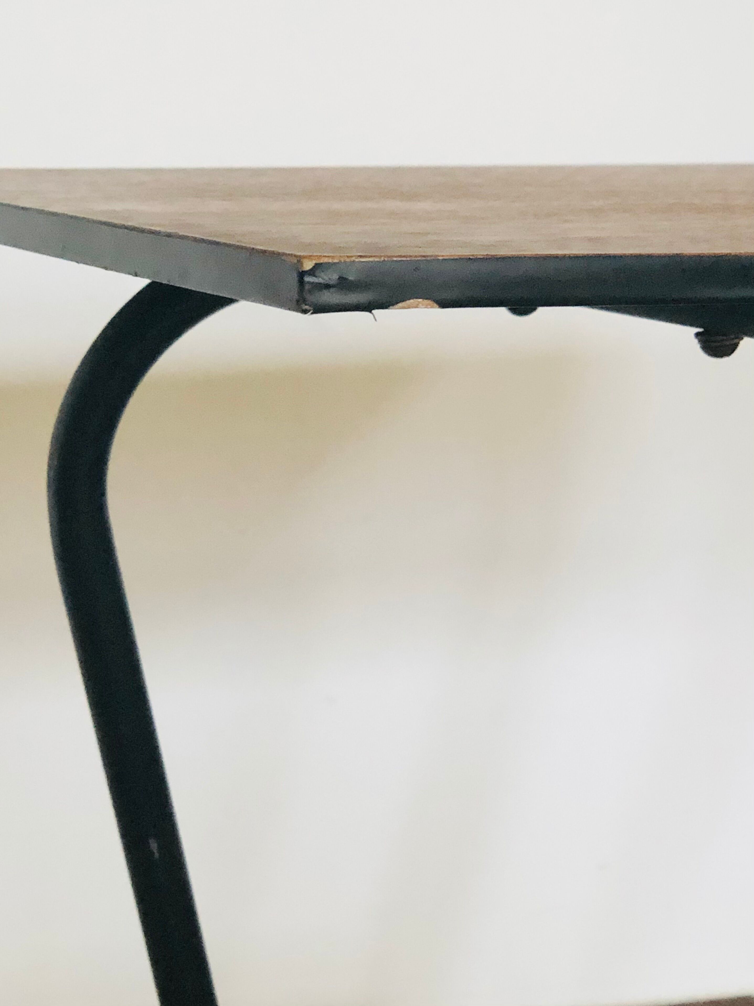 Wood and metal side table