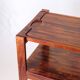 Serving cart on wheels - dark wood - removable cutting board - vintage style