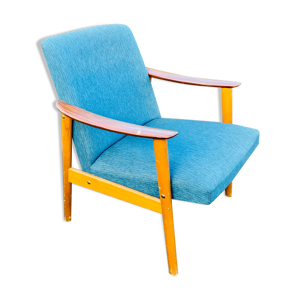 fauteuil vintage scandinave - bleu
