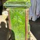 Antique green enamelled cast iron frying pan "Monopole" – Devillé & Cie – Charleville
