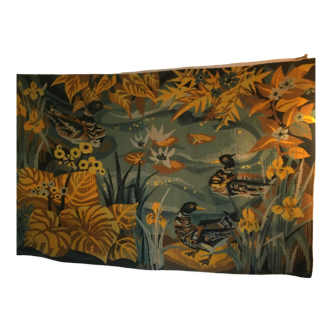 Aubusson tapestry signed Hervé lelong