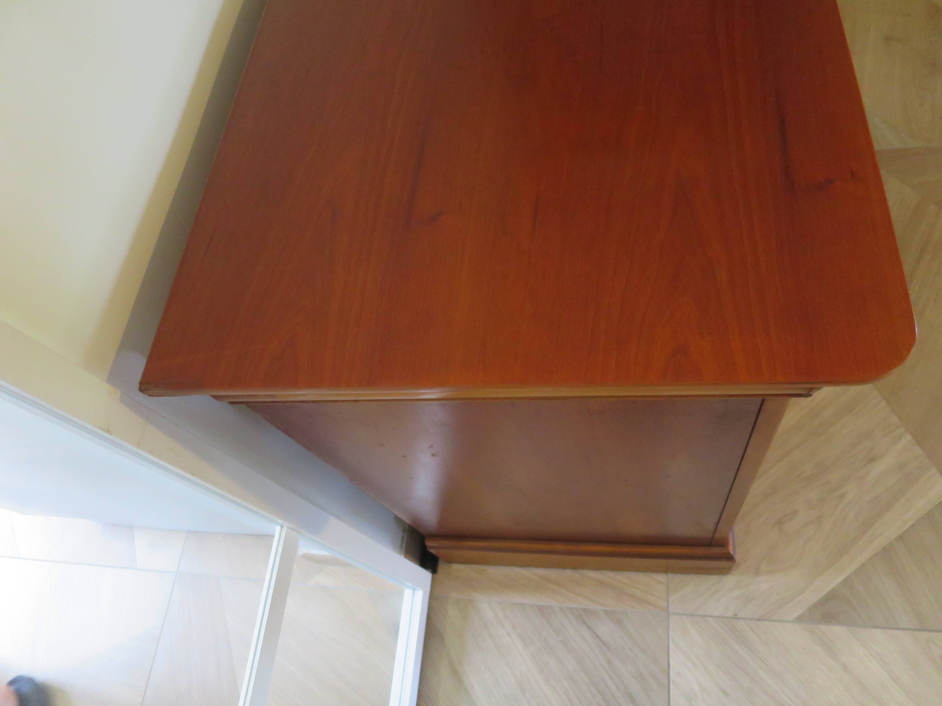 3-drawer chest of drawers with ogee - Louis Philippe style - 80s