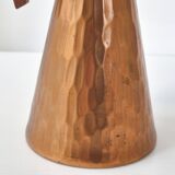 Vintage scandinavian vase denmark 1960 dahlmann in teak & hammered copper 60s