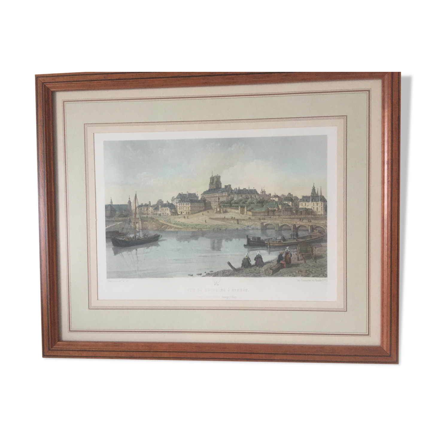 Lithograph by L.A. Asselineau (1808-1889) - View of calvary in Rennes