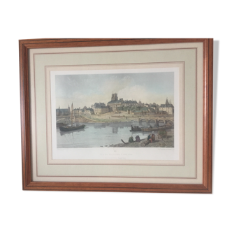 Lithograph by L.A. Asselineau (1808-1889) - View of calvary in Rennes